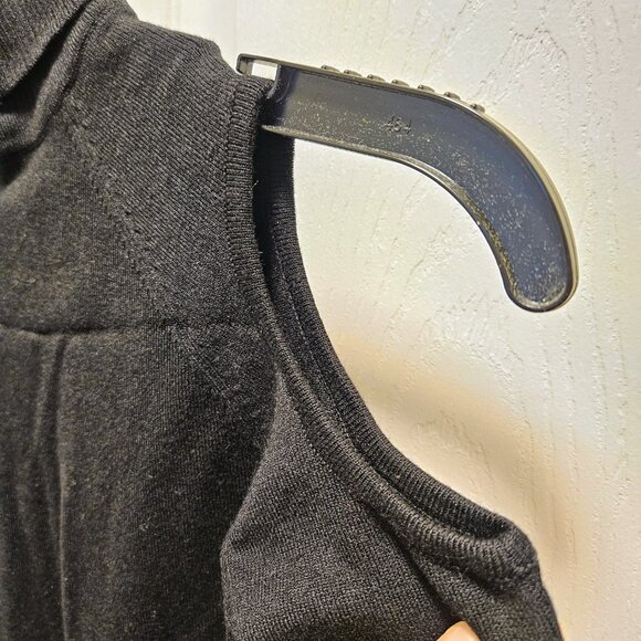 Cache Cold Shoulder Black Turtleneck Sweater - NEW - Picture 2 of 5